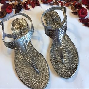 Rampage metallic plastic  sandals